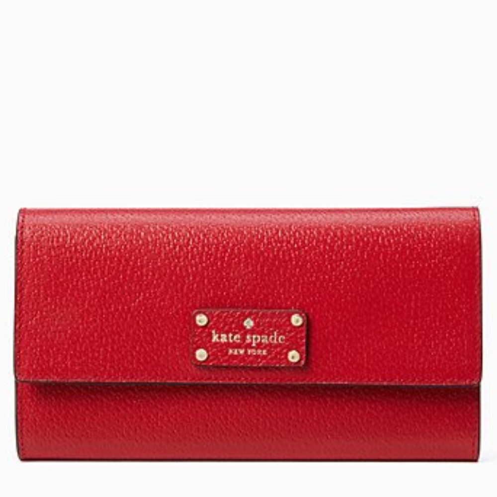 NWT !KATE SPADE Wellesley Hot Chili LEATHER Wallet